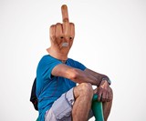 Giant Middle Finger Mask