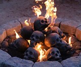 Skull Gas Fireplace Logs