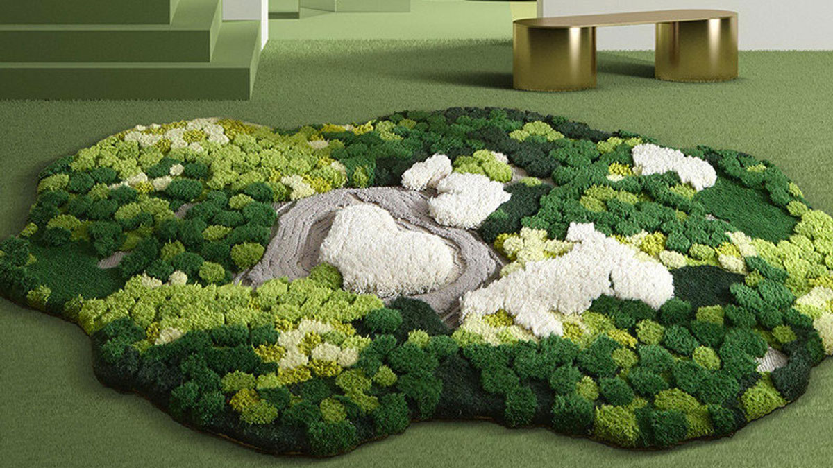 Green Forest Moss Rug Green Forest Moss Rug