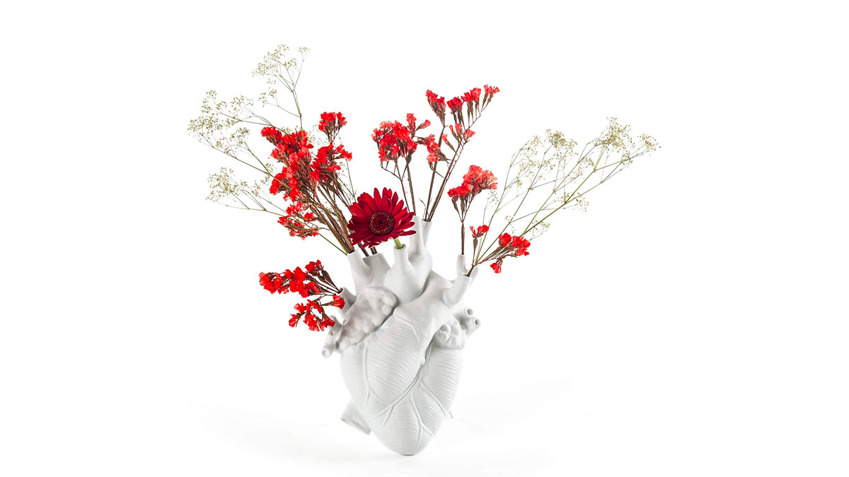 Love in Bloom Porcelain Heart Vase Love in Bloom Porcelain Heart Vase