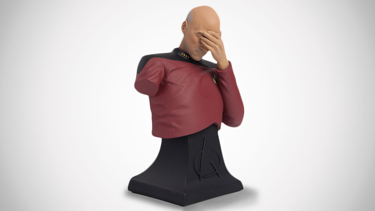 Star Trek Captain Picard Facepalm Bust Star Trek Captain Picard Facepalm Bust