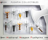 Medieval Weapons Push Pins