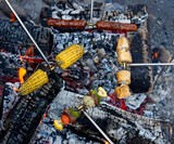 The Frank Crank Campfire Rotisserie Roasting Stick