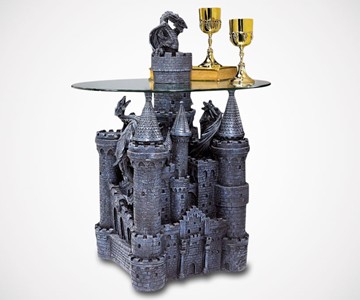 Lord Langton's Castle Glass-Topped Sculptural Table
