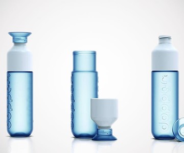 Dopper Water Bottle with Drinking Cup Lid