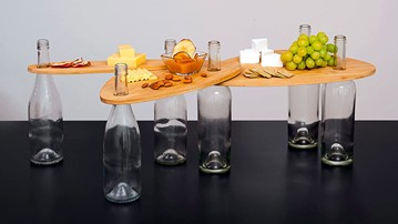 Wine Bottle Topper Cheese Board Set Wine Bottle Topper Cheese Board Set