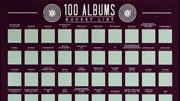 100 Albums Bucket List Scratch-Off Poster 100 Albums Bucket List Scratch-Off Poster