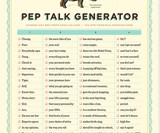 Pep Talk Generator Poster