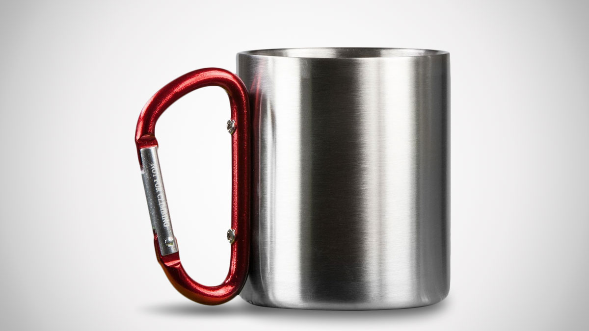 Stainless Steel Double Walled Carabiner Mug Stainless Steel Double Walled Carabiner Mug