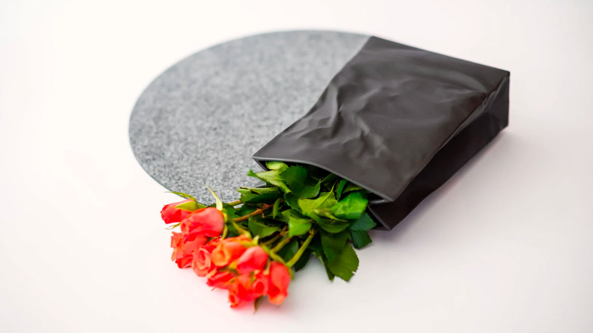 Black Bag Porcelain Vase