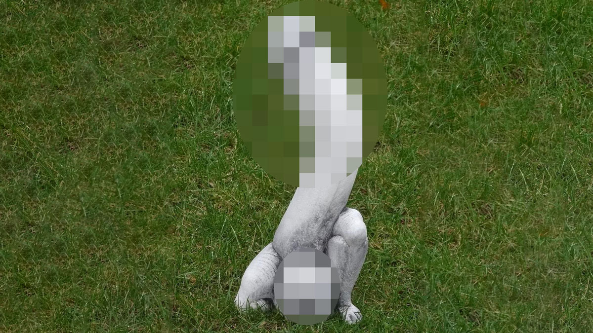 Cement Penis Garden Statue (NSFW)