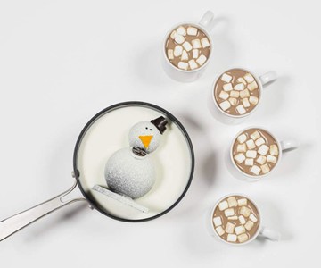 Carl the Drinking Chocolate Snowman