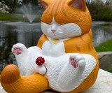 Crotch Staring Cat with Swappable Crotch Parts