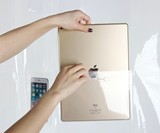 Clear Shower Curtain with Phone & Tablet Pockets