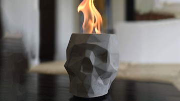 Skull Tabletop Fireplace Skull Tabletop Fireplace