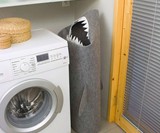 Shark Bin Felt Laundry Basket