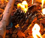 Fire Pit Steel Log Set