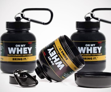 OnMyWhey Portable Protein & Supplement Powder Keychains