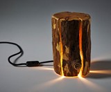 Real Cracked Log Lamp