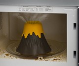 Eruption Disruption Volcano Microwave Cleaner
