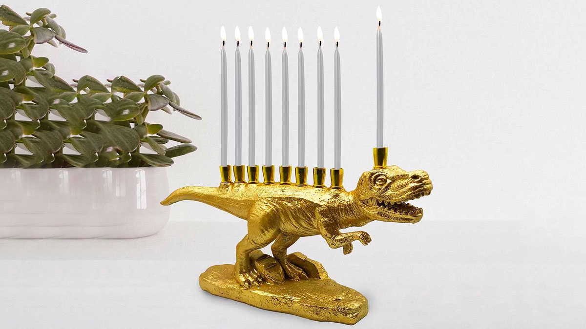 Dinosaur Hanukkah Menorah Dinosaur Hanukkah Menorah