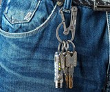 Titanium Carabiner with Folding Utility Knife