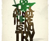 Typographic Iconic Movie Prints - Yoda