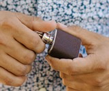 1-oz Leather Keychain Flasks