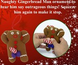 Dirty Talking Gingerbread Man Christmas Tree Ornament