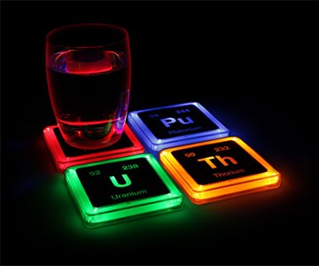 Radioactive Elements Glowing Coasters Radioactive Elements Glowing Coasters