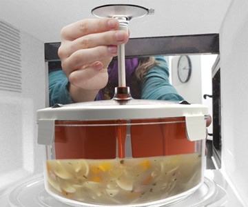 Self-Stirring Microwave Bowl Self-Stirring Microwave Bowl