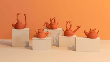 Sleeping Animal Pots