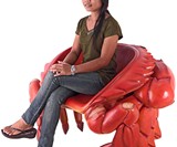 Giant Red King Crab Sculptural Chair