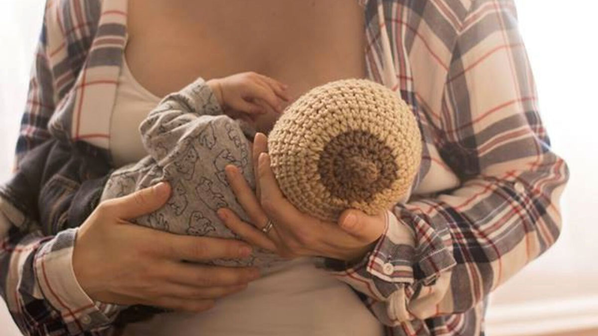 Boobie Beanie for Breastfeeding Children...and Adults