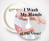 I Wash My Hands of The Virus Awareness Buttons
