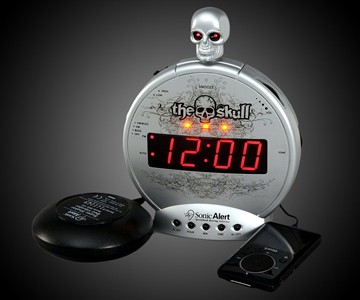 The Skull Ultra Loud Alarm Clock with Bed Shaker The Skull Ultra Loud Alarm Clock with Bed Shaker
