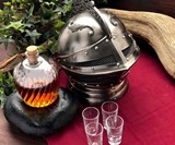 Medieval Knight's Helmet Decanter Set