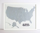 American Foods Scratch Off Map