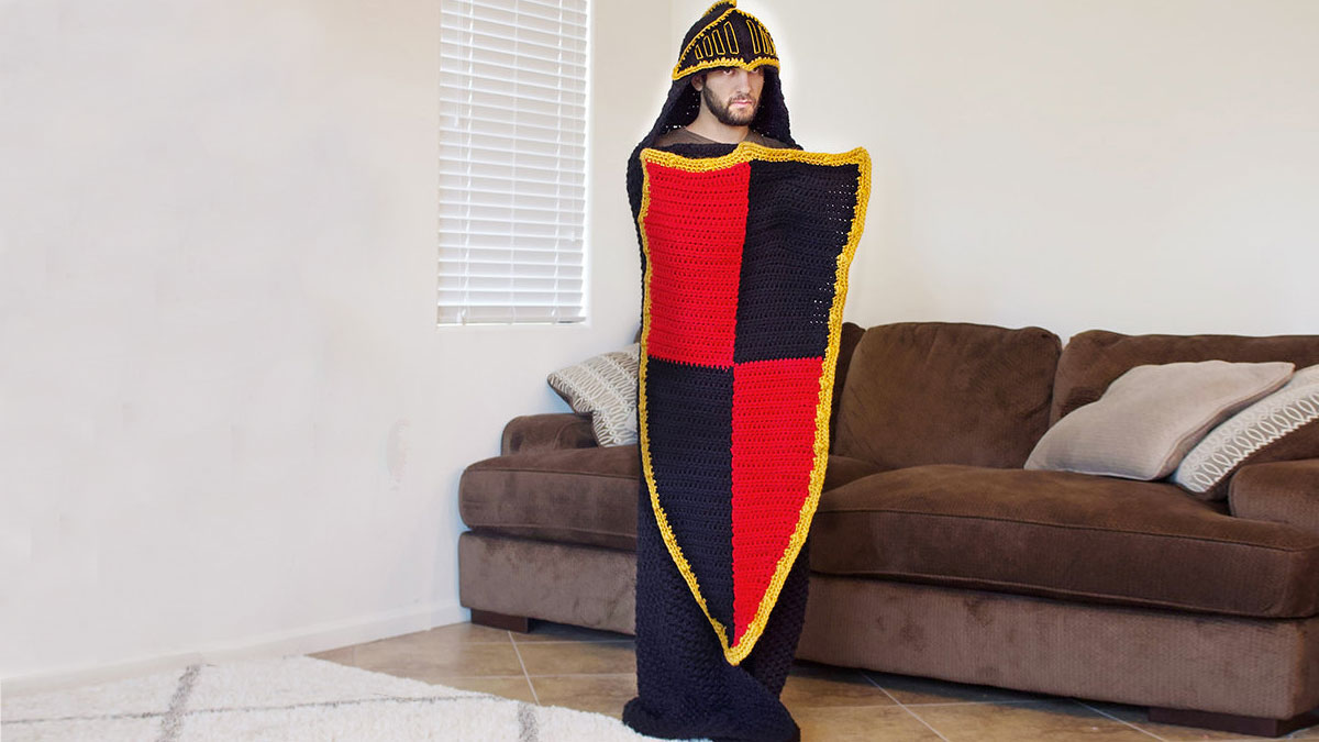 Crochet Hooded Knight Blanket Crochet Hooded Knight Blanket