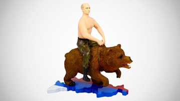 Putin Riding a Bear Action Figure Putin Riding a Bear Action Figure