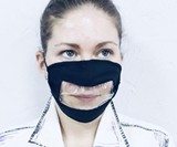 Face Mask with Transparent Mouth Panel