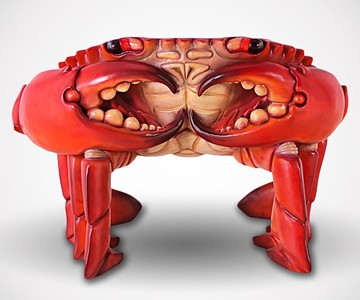 Giant Red King Crab Sculptural Chair