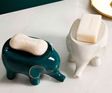 Elephant Soap Dish with Water-Draining Trunk