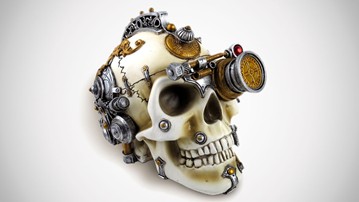 Erasmus Darwin's Steam-Cerebrum Skull Erasmus Darwin's Steam-Cerebrum Skull