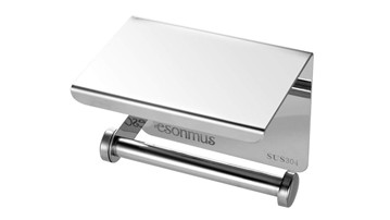 Esonmus Modern Stainless Steel Toilet Paper Holder & Shelf Esonmus Modern Stainless Steel Toilet Paper Holder & Shelf