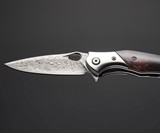Romance of Men Illusion Damascus Folding Pocket Knife