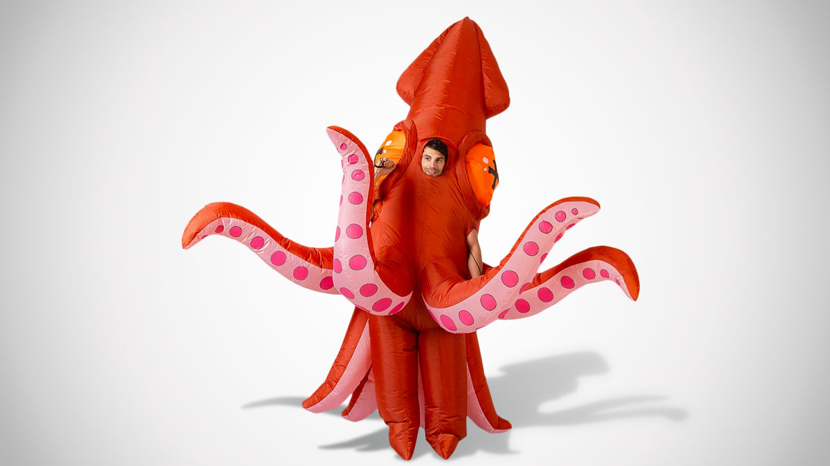 9' Tall Inflatable Squid Halloween Costume 9' Tall Inflatable Squid Halloween Costume