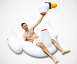 Decapitated Swan Pool Float