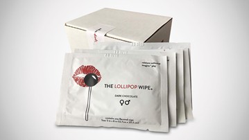 The Lollipop Wipe - Chocolate-Flavored Crotch Cleaner The Lollipop Wipe - Chocolate-Flavored Crotch Cleaner