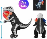 7-Foot T-Rex Eating a Human Snack Inflatable